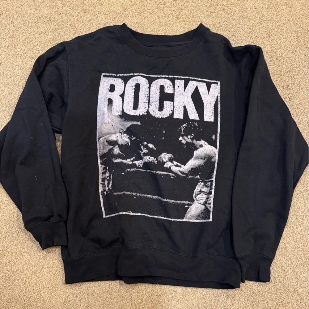 Black Rocky Graphic Sweatshirt